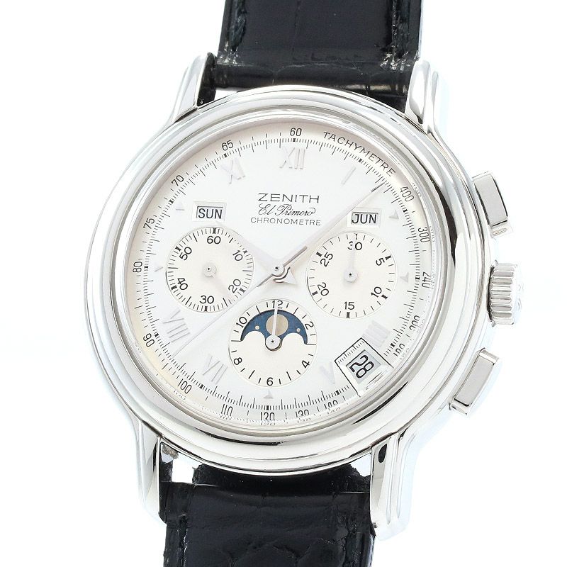 【中古】ZENITH CHRONOMASTER T EL PRIMERO MOON PHASE <br>ゼニス クロノマスターT エル・プリメロ ムーンフェイズ <br>01.0240.410