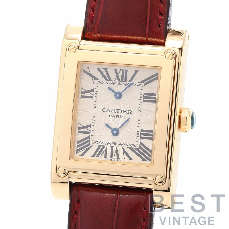【中古】CARTIER TANK A VIS WATCH TWO TIME ZORN LARGE MODEL CPCP <br>カルティエ タンク ア ヴィス 2タイムゾーンLM CPCP <br>W1534251