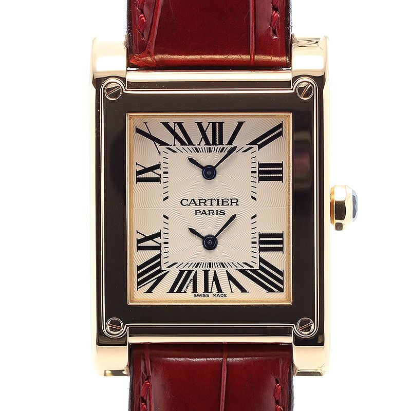 【中古】CARTIER TANK A VIS WATCH TWO TIME ZORN LARGE MODEL CPCP <br>カルティエ タンク ア ヴィス 2タイムゾーンLM CPCP <br>W1534251