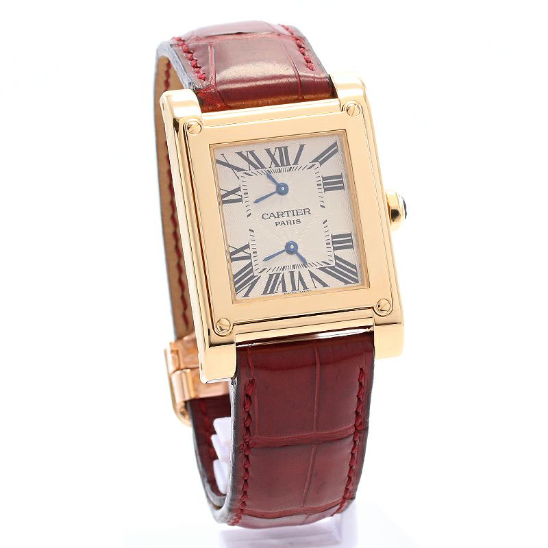 【中古】CARTIER TANK A VIS WATCH TWO TIME ZORN LARGE MODEL CPCP <br>カルティエ タンク ア ヴィス 2タイムゾーンLM CPCP <br>W1534251
