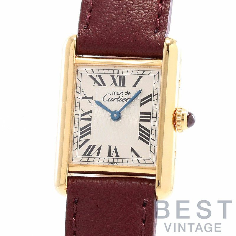 中古】CARTIER MUST TANK SMALL MODEL VERMEIL 150TH ANNIVERSAR 