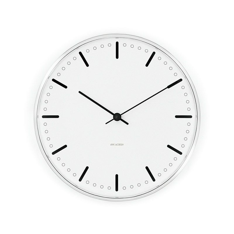 正規店仕入れの アルネヤコブセンWall Clock CityHall 290mm