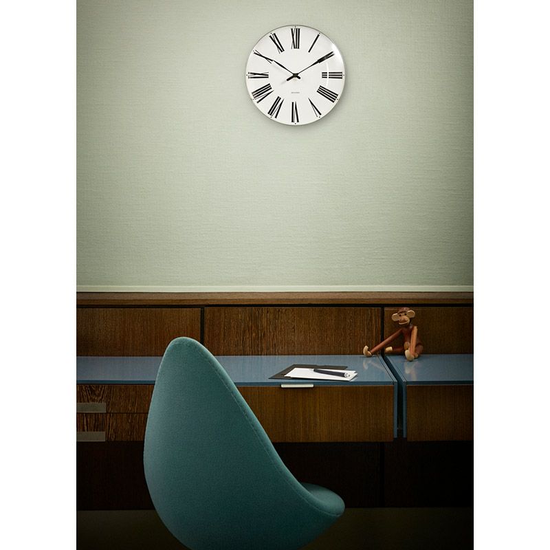 投げ売り ARNE JACOBSEN Wall Clock Roman 480mm（43652 480mm