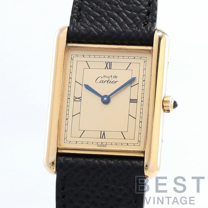 【中古】CARTIER MUST TANK LARGE MODEL VERMEILカルティエ マストタンクLM ヴェルメイユ6 81006