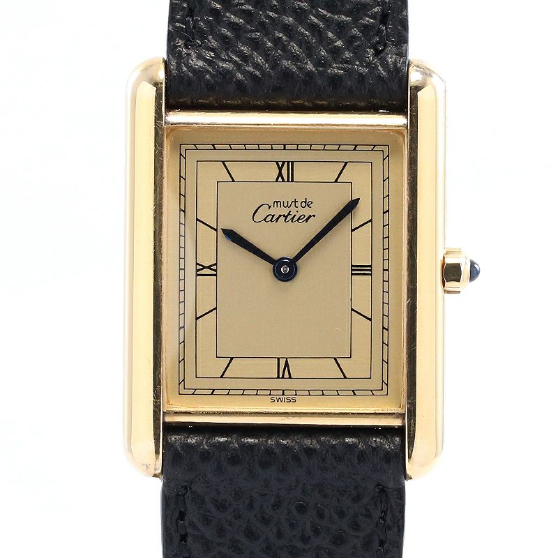 【中古】CARTIER MUST TANK LARGE MODEL VERMEILカルティエ マストタンクLM ヴェルメイユ6 81006