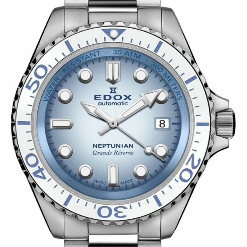 EDOX NEPTUNIAN GRANDE RESERVE DATE AUTOMATIC エドックス 