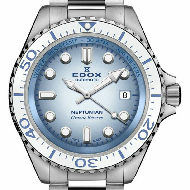 EDOX NEPTUNIAN GRANDE RESERVE DATE AUTOMATICエドックス ネプチュニアン グランデ リザーブ デイト オートマティック80801-3BBUM-BUCDN
