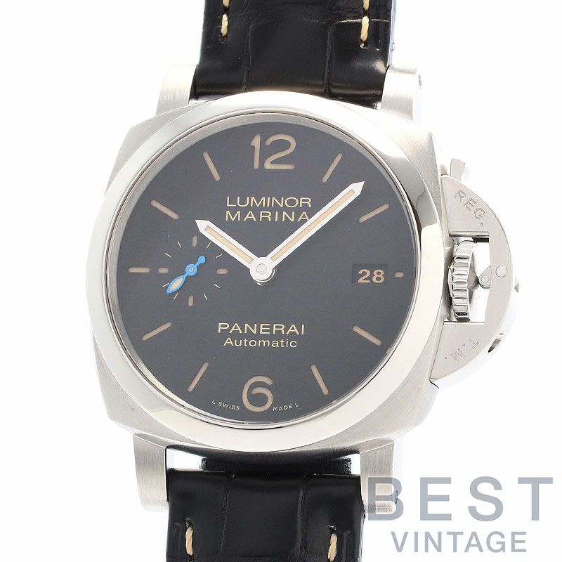 パネライ PANERAI ルミノールマリーナ 1950 3デイズ アッチャイオ 自動巻き ブラック文字盤 腕時計 メンズ