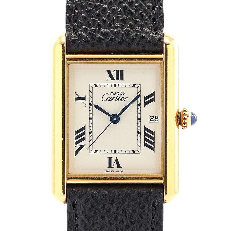 中古】CARTIER MUST TANK LARGE MODEL VERMEIL カルティエ マスト 