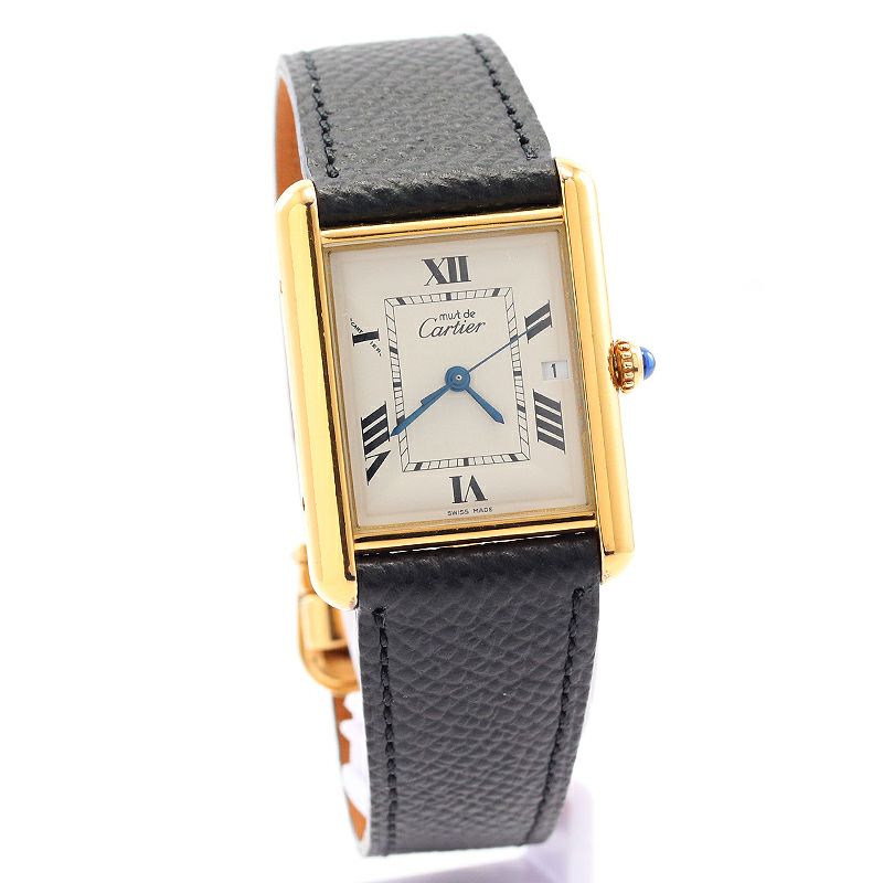 中古】CARTIER MUST TANK LARGE MODEL VERMEIL カルティエ マスト 