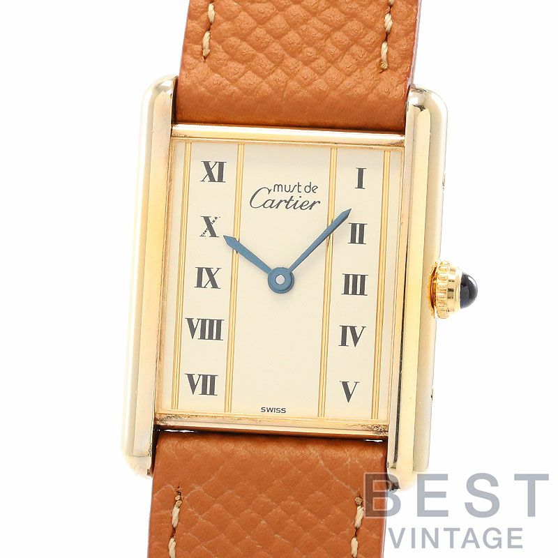 中古】CARTIER MUST TANK LARGE MODEL VERMEIL カルティエ マスト  