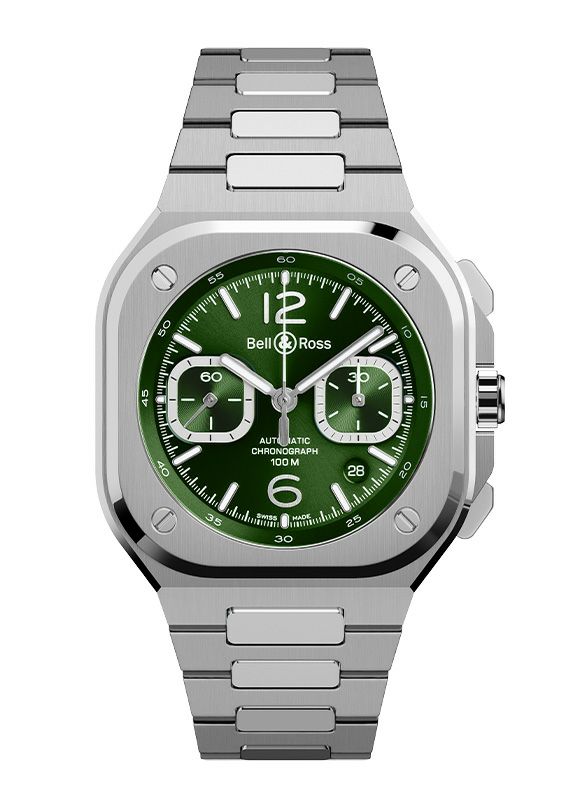 Bell ＆ Ross BR 05 CHRONO GREEN STEELベル＆ロス BR 05 クロノ グリーン スティールBR05C-GN-ST/SST
