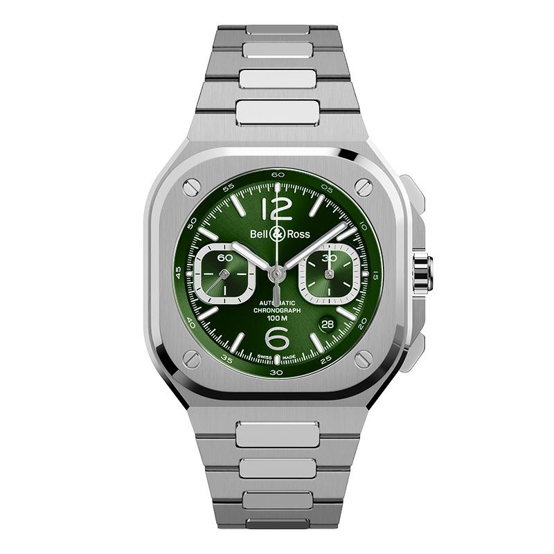 Bell ＆ Ross BR 05 CHRONO GREEN STEEL ベル＆ロス BR 05 クロノ グリーン スティール BR05C-GN-ST/SST｜正規取り扱いブランド｜時計・腕時計の通販サイトBEST  ISHIDA（正規・中古販売店）