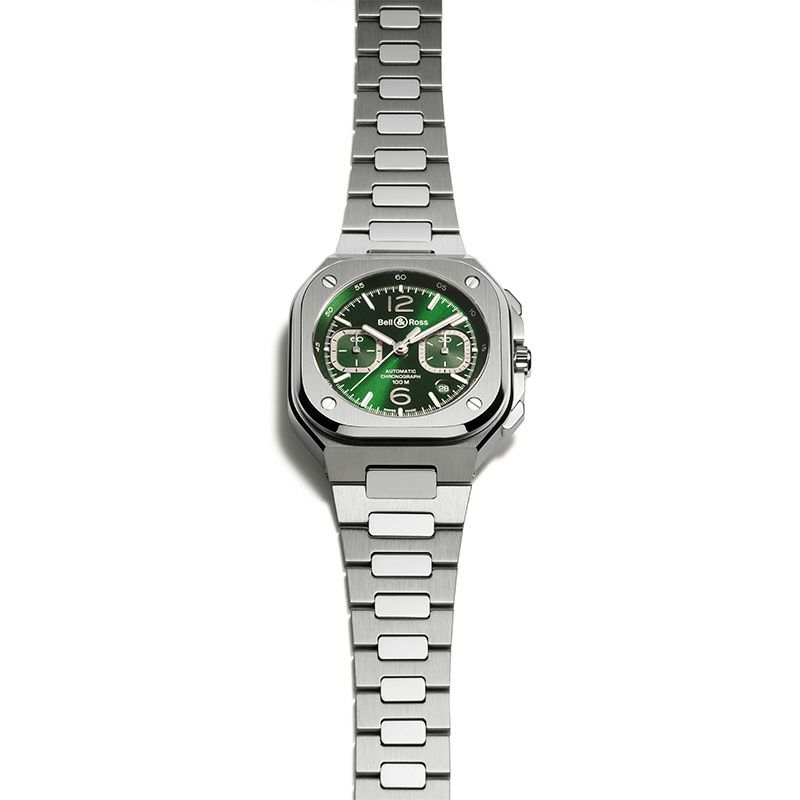 Bell ＆ Ross BR 05 CHRONO GREEN STEELベル＆ロス BR 05 クロノ グリーン スティールBR05C-GN-ST/SST