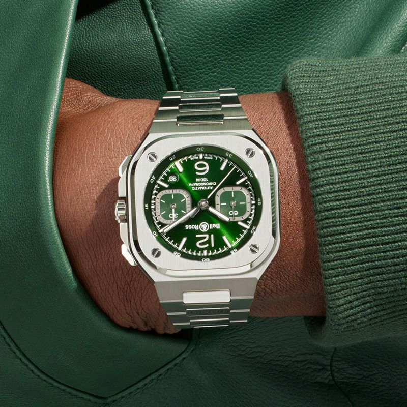 Bell ＆ Ross BR 05 CHRONO GREEN STEELベル＆ロス BR 05 クロノ グリーン スティールBR05C-GN-ST/SST