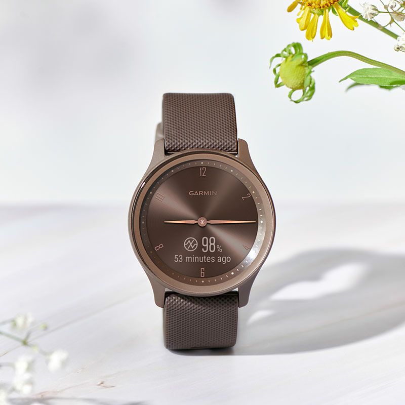 GARMIN vivomove Sport Peach Gold / Cocoa ガーミン ヴィヴォムーブ 