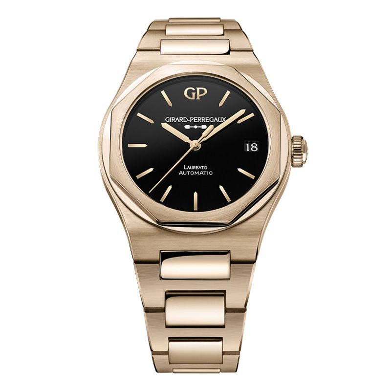 GIRARD-PERREGAUX LAUREATO 42mm PINK GOLD & ONYX ジラール・ペルゴ 