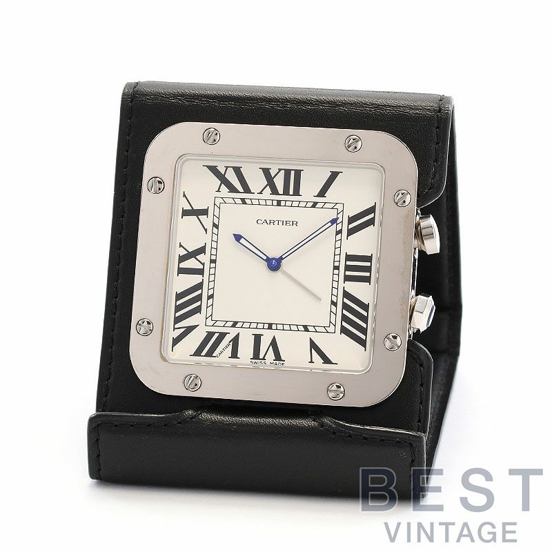 【中古】CARTIER SANTOS DE CARTIER DESK CLOCKカルティエ サントス ドゥ カルティエ デスククロックW0100042