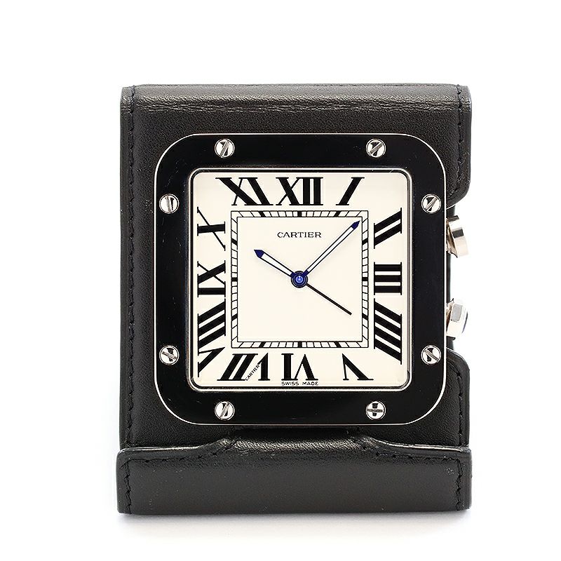 【中古】CARTIER SANTOS DE CARTIER DESK CLOCKカルティエ サントス ドゥ カルティエ デスククロックW0100042