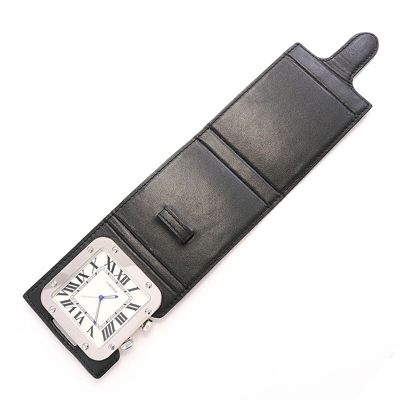 【中古】CARTIER SANTOS DE CARTIER DESK CLOCKカルティエ サントス ドゥ カルティエ デスククロックW0100042