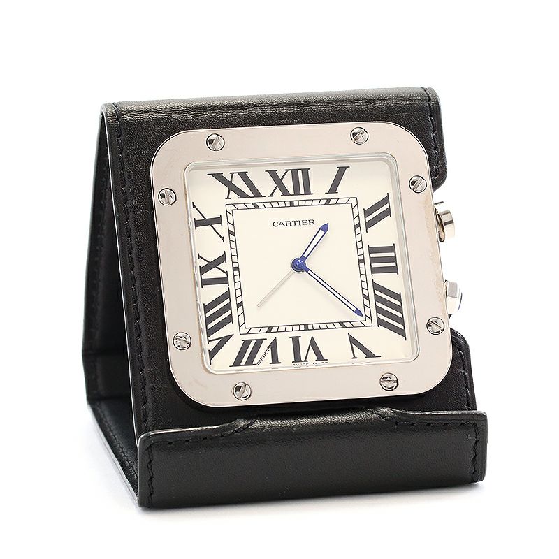 【中古】CARTIER SANTOS DE CARTIER DESK CLOCKカルティエ サントス ドゥ カルティエ デスククロックW0100042
