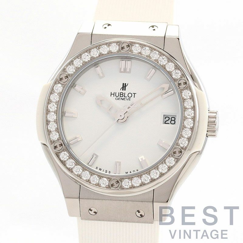 中古】HUBLOT CLASSIC FUSION TITANIUM WHITE DIAMONDS ウブロ