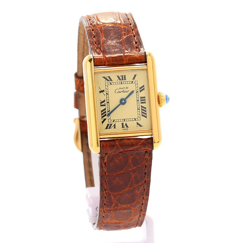 中古】CARTIER MUST TANK SMALL MODEL VERMEIL カルティエ マスト  