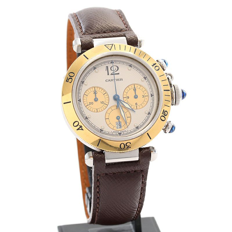 中古】CARTIER PASHA DE CARTIER PLONGEUR CHRONOGRAPH 38MM 