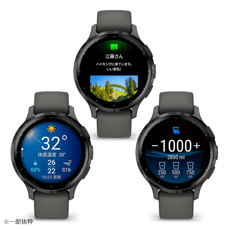 GARMIN Venu 3S Black Sesame / Slate ガーミン ヴェニュー 3S  