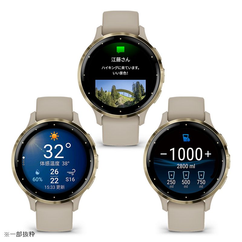 GARMIN Venu 3S French Gray / Cream Gold ガーミン ヴェニュー 3S 