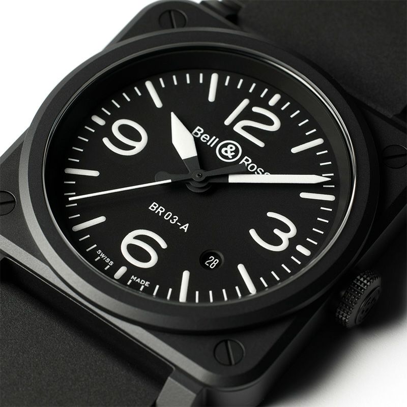 Bell ＆ Ross BR 03 BLACK MATTE ベル＆ロス BR 03 ブラックマット BR03A-BL-CE/SRB