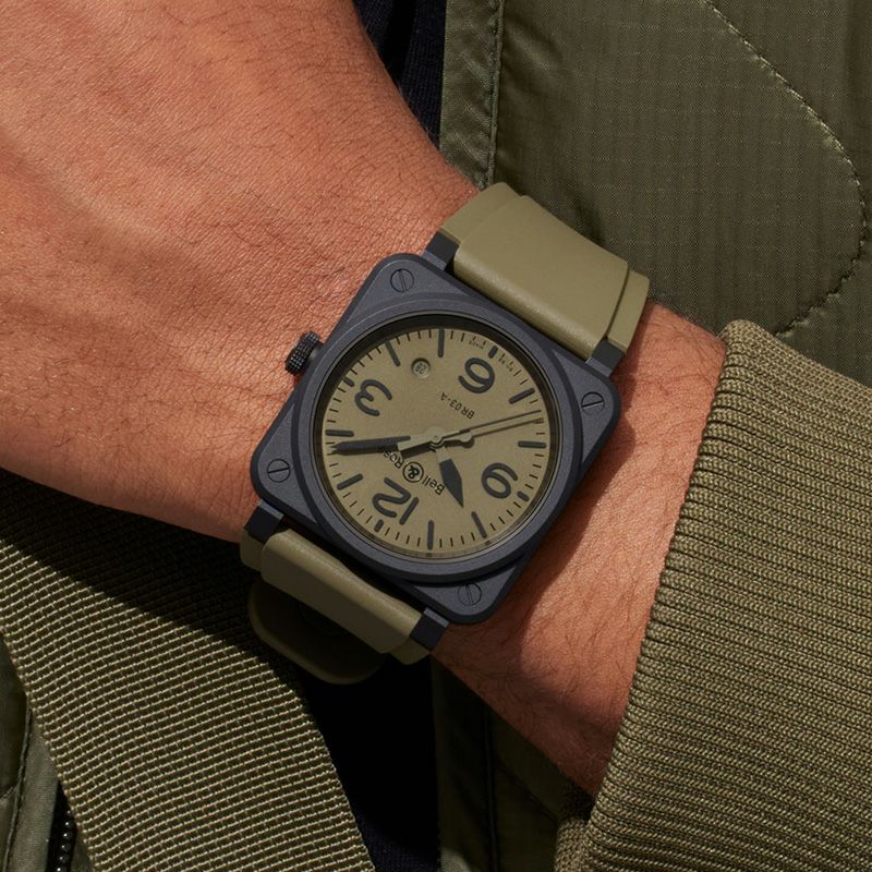 Bell ＆ Ross BR 03 MILITARY CERAMIC ベル＆ロス BR 03 ミリタリー セラミック BR03A-MIL-CE/SRB｜正規取り扱いブランド｜時計・腕時計の通販サイトBEST  ISHIDA（正規・中古販売店）