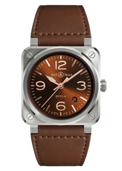 Bell ＆ Ross BR 03 Copper ベル＆ロス BR 03 コッパー BR03A-GB-ST ...