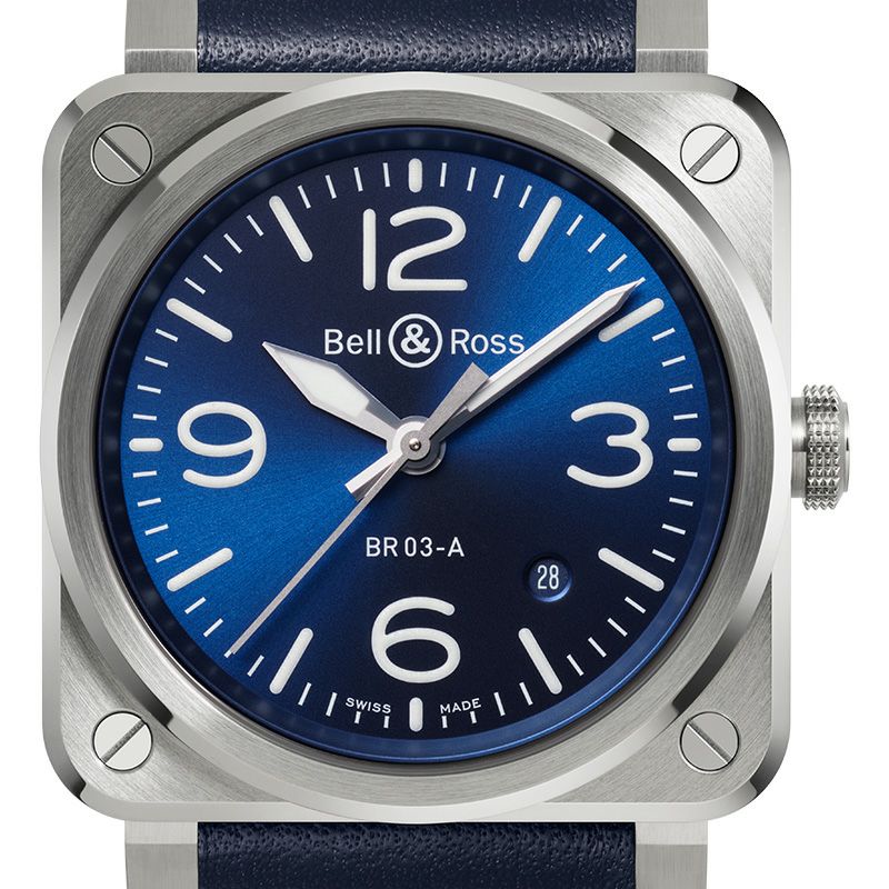 Bell ＆ Ross BR 03 BLUE STEEL ベル＆ロス BR 03 クロノ ブルー スティール BR03A-BLU-ST/SCA