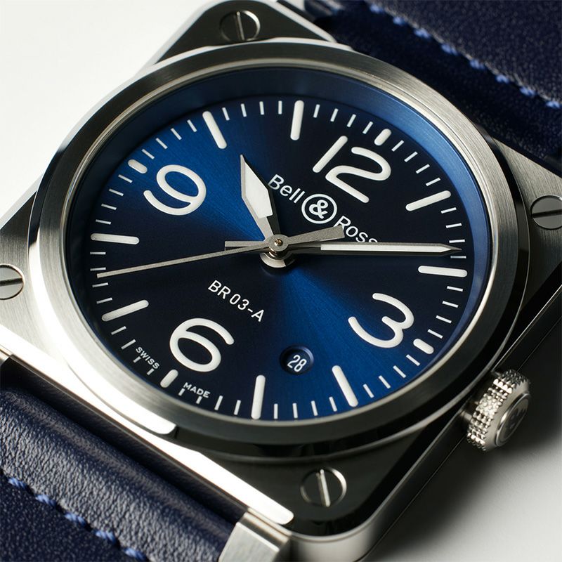 Bell ＆ Ross BR 03 BLUE STEEL ベル＆ロス BR 03 クロノ ブルー スティール BR03A-BLU-ST/SCA