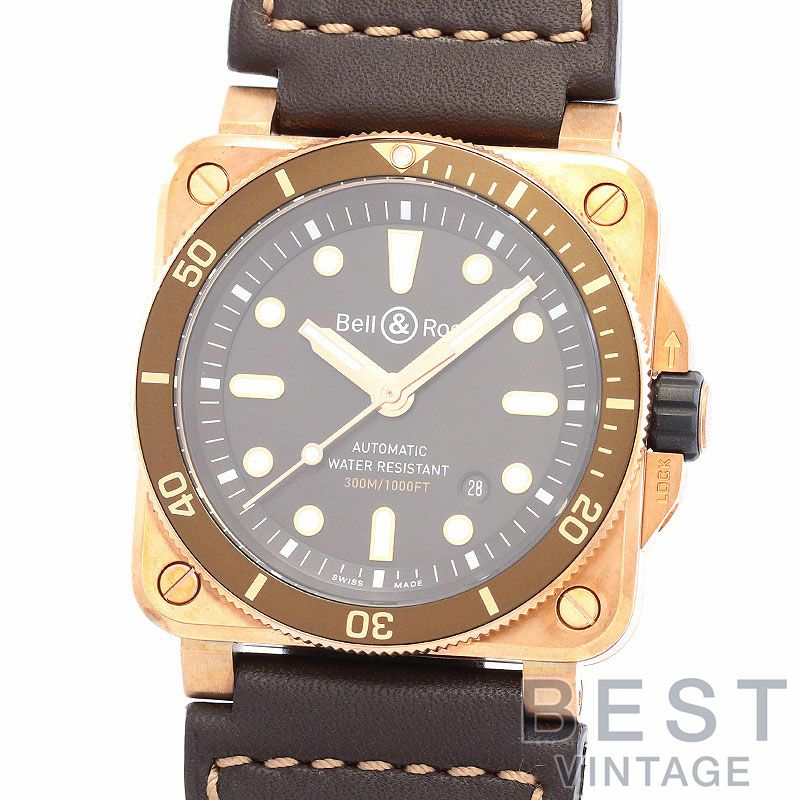 中古】BELL&ROSS BR03-92 DIVER BROWN BRONZE ベル&ロス BR03-92