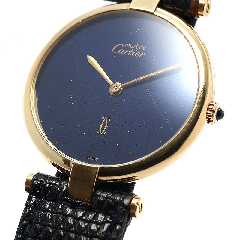 【中古】CARTIER MUST VANDOME WATCH LM VERMEIL / MUST VANDOME LM VERMEIL カルティエ マストヴァンドームLM ヴェルメイユ 83977413