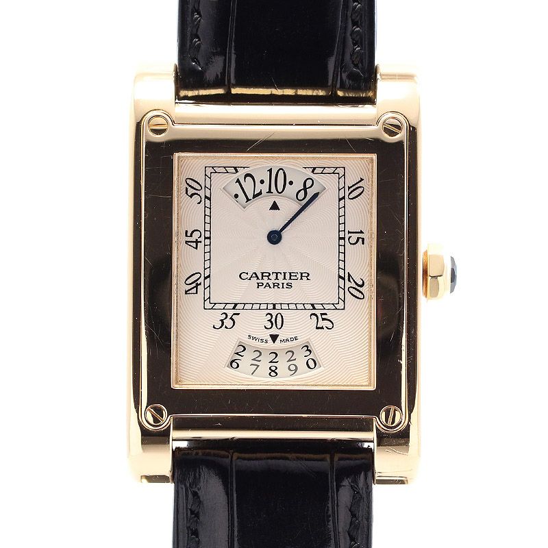 【中古】CARTIER TANK A VIS LM TIME ＆ CALENDAR CPCP カルティエ タンク・ア・ヴィスLM タイム＆カレンダー CPCP W1534451