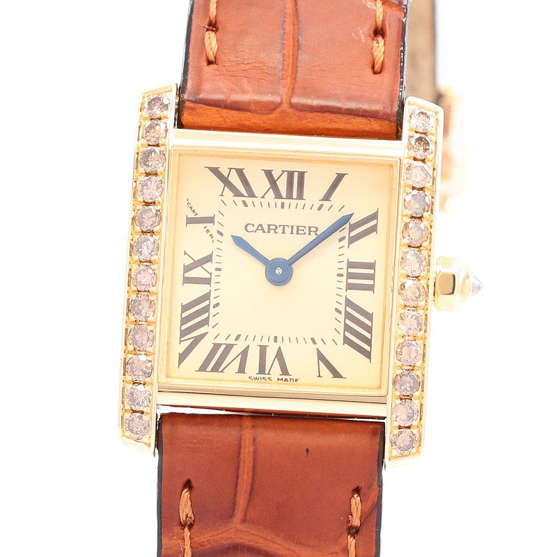 中古】CARTIER TANK FRANCAISE WATCH SMALL MODEL カルティエ タンク 