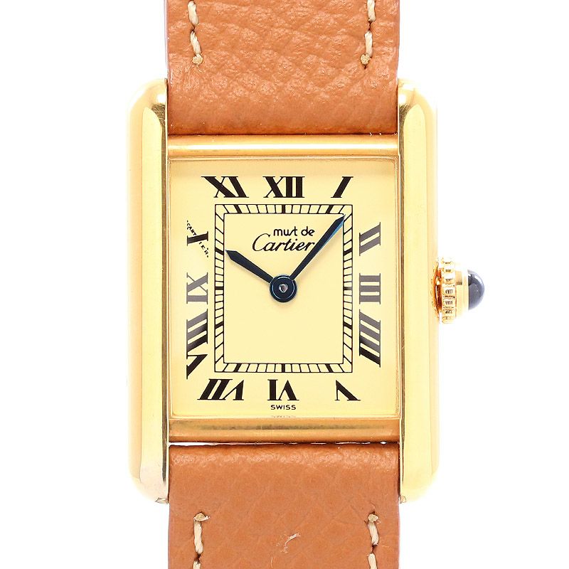 【中古】CARTIER MUST TANK SMALL MODEL VERMEIL カルティエ マストタンク ヴェルメイユ SM W1003154