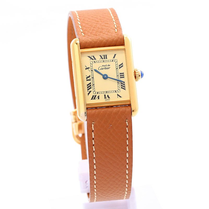中古】CARTIER MUST TANK SMALL MODEL VERMEIL カルティエ マスト  