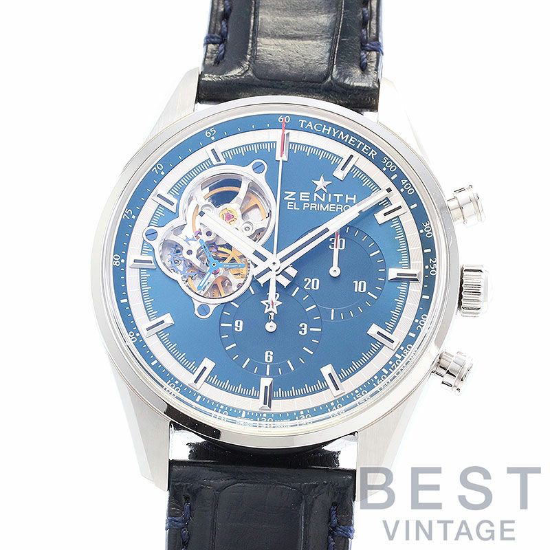 【中古】ZENITH CHRONOMASTER EL PRIMERO OPEN CHARLES VERMOT TRIBUTE ゼニス クロノマスター エル・プリメロ オープン シャルルベルモ トリビュート 03.20416.4061/51.C700