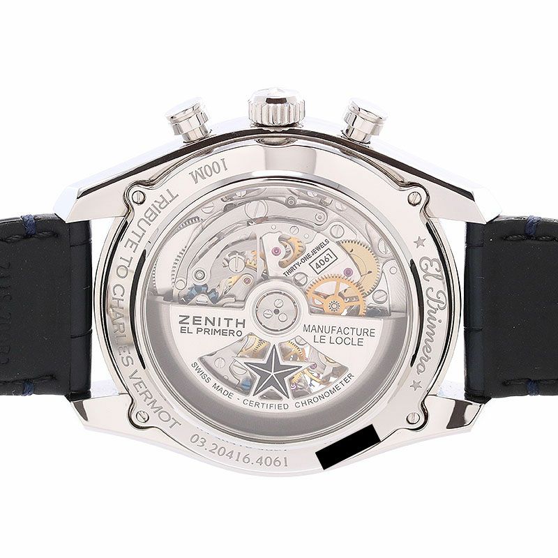 【中古】ZENITH CHRONOMASTER EL PRIMERO OPEN CHARLES VERMOT TRIBUTE ゼニス クロノマスター エル・プリメロ オープン シャルルベルモ トリビュート 03.20416.4061/51.C700