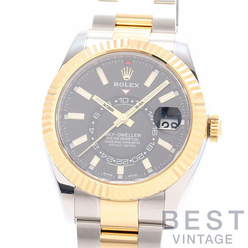 【中古】ROLEX OYSTERPERPETUAL SKY-DWELLER ロレックス オイスターパーペチュアル スカイドゥエラー 326933 (M326933-0003)