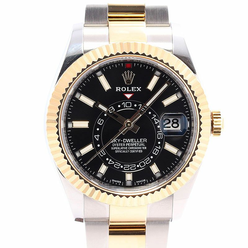 【中古】ROLEX OYSTERPERPETUAL SKY-DWELLER ロレックス オイスターパーペチュアル スカイドゥエラー 326933 (M326933-0003)