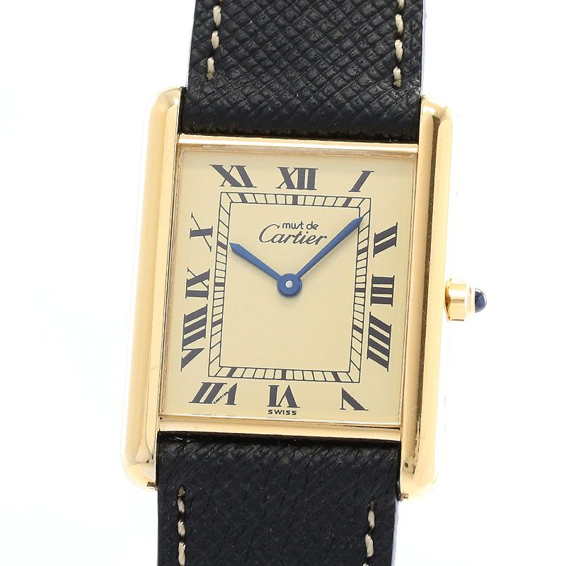 中古】CARTIER MUST TANK LARGE MODEL VERMEIL カルティエ マスト