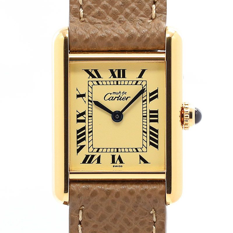 【中古】CARTIER MUST TANK SMALL MODEL VERMEIL <br>カルティエ マストタンクSM ヴェルメイユ <br>W1003154
