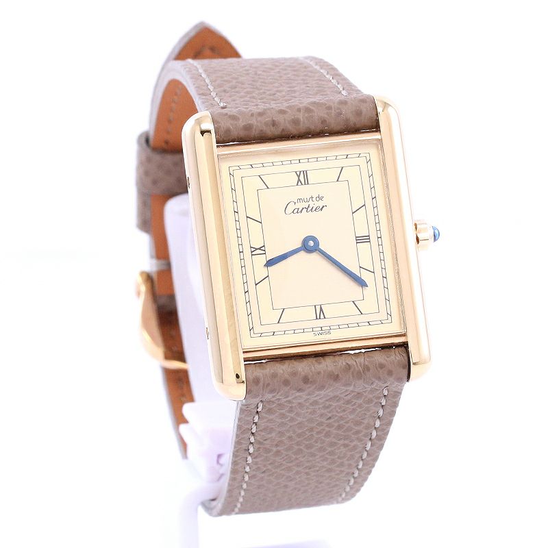 中古】CARTIER MUST TANK LARGE MODEL VERMEIL カルティエ マスト 