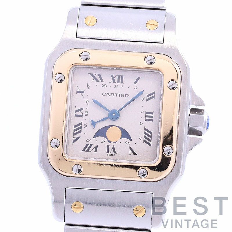 中古】CARTIER SANTOS GALBEE MOON PHASE カルティエ サントスガルベSM ムーンフェイズ  W20008C4｜ヴィンテージブランド｜時計・腕時計の通販サイトBEST ISHIDA（正規・中古販売店）