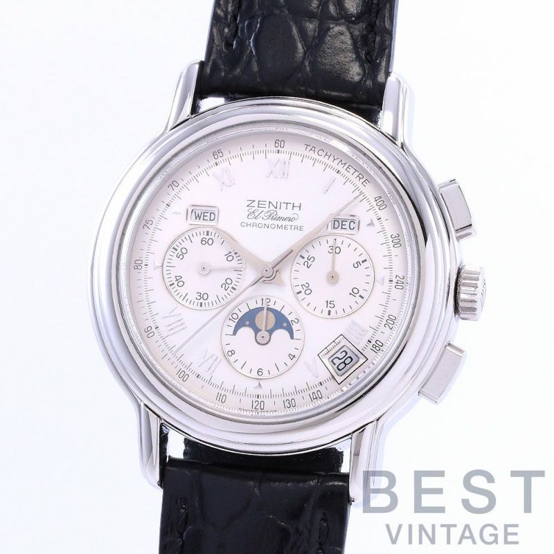 中古】ZENITH CHRONOMASTER TRIPLE CALENDAR EL PRIMERO MOONPHASE ゼニス クロノマスター トリプルカレンダー  ムーンフェイズ 14/01.0240.410｜ヴィンテージブランド｜時計・腕時計の通販サイトBEST ISHIDA（正規・中古販売店）